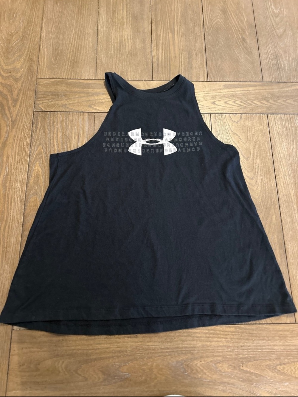 Under Armour Black Racerback Logo Tank